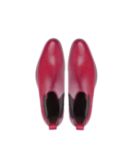 Handcrafted Burgundy Leather Chelsea Boots | Elegant Men's Ankle High Slip-On Shoes - Image 2