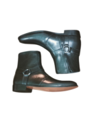 Handcrafted Black Leather Side-Zip Boots | Elegant Men's Dress Shoes with Rounded Strap - Image 13