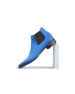 Handcrafted Blue Leather High Ankle Chelsea Boots | Elegant Men's Slip-On Dress Shoes - Image 4