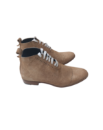Handcrafted Tobacco Suede Cap Toe Boots | Elegant Men's Lace-Up Dress Shoes