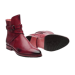 Handmade Burgundy Leather Jodhpur Boots | Premium Men's Dress Shoes - Image 5