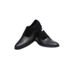 Handcrafted Black Leather & Suede Oxford Derby Shoes | Elegant Men's Lace-Up Dress Shoes
