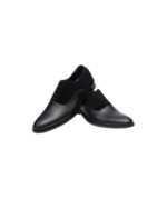 Handcrafted Black Leather & Suede Oxford Derby Shoes | Elegant Men's Lace-Up Dress Shoes