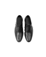 Handcrafted Black Leather Wing Tip Brogue Oxford Shoes | Elegant Men's Lace-Up Dress Footwear