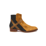 Handcrafted Leather Side Zipper Boots – Genuine Calf Leather | Black & Tan | Sizes 7-14