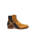 Handcrafted Leather Side Zipper Boots – Genuine Calf Leather | Black & Tan | Sizes 7-14