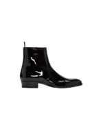 Discover premium Handmade Black Leather Side Zipper Boots for Men. Made with genuine calf leather and leather soles, these boots are perfect for formal and casual wear. Available in sizes 7-14. - Image 2