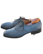 Handcrafted Zinc Leather Wing Tip Oxford Shoes | Elegant Hand-Painted Men's Lace-Up Dress Footwear - Image 2