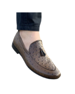Handmade Brown Leather Loafers for Men – Genuine Calf Leather Slip-On Shoes | Sizes 7-14 - Image 3