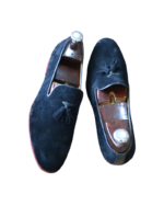 Premium Handmade Black Leather Loafers for Men | Genuine Calf Suede, Leather Sole, Size 7-14 - Image 4
