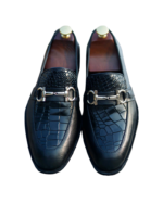 Handmade Black Leather Loafers for Men - Genuine Calf Leather, Slip-On, Comfortable Fit | Sizes 7-14 - Image 3
