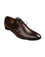 Handmade Brown Genuine Leather Lace-Up Shoes for Men | Premium Comfort & Classic Style - Image 3