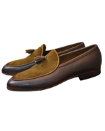 Handmade Brown Velvet Loafers for Men – Premium Genuine Velvet Slip-On Shoes | Comfortable & Stylish - Image 3