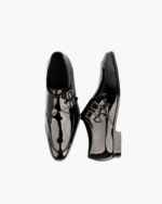 Handmade Black Leather Monk Strap Shoes for Men | Genuine Leather, Leather Sole, Size 7-14