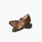 Handmade Brown Genuine Leather Monk Strap Shoes for Men | Premium Comfort & Classic Style