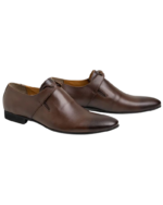 Handmade Brown Genuine Leather Lace-Up Shoes for Men | Premium Comfort & Classic Style - Image 4