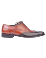 Handcrafted Black & Burgundy Leather Wing Tip Brogue Oxford Shoes | Elegant Men's Two-Tone Lace-Up Dress Footwear - Image 6