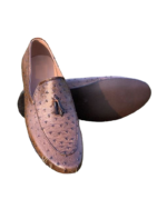 Handmade Brown Leather Loafers for Men – Genuine Calf Leather Slip-On Shoes | Sizes 7-14 - Image 5