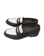 Handcrafted White & Black Leather Loafers – Genuine Calf Leather | Sizes 7-14 - Image 5