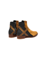 Handcrafted Leather Side Zipper Boots – Genuine Calf Leather | Black & Tan | Sizes 7-14 - Image 3