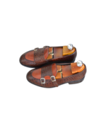 Handmade Brown Genuine Leather Monk Strap Shoes – Premium Leather, Stylish & Comfortable for Men - Image 2