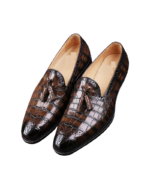 Elegant Green Leather Loafers – Handmade Shoes for Men (Sizes 7-14) - Image 6