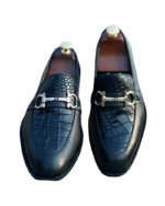 Handmade Black Leather Loafers for Men - Genuine Calf Leather, Slip-On, Comfortable Fit | Sizes 7-14 - Image 2