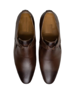 Handmade Brown Genuine Leather Lace-Up Shoes for Men | Premium Comfort & Classic Style - Image 6
