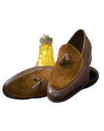 Handmade Brown Velvet Loafers for Men – Premium Genuine Velvet Slip-On Shoes | Comfortable & Stylish - Image 5