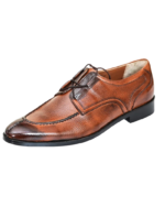 Handcrafted Tan Leather Split Toe Oxford Shoes | Elegant Men's Lace-Up Dress Footwear - Image 4