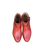 Handmade Burgundy Color Genuine Leather Stylish Rounded Strap Jodhpurs Dress Boots - Image 5