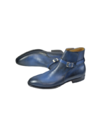 Handmade Blue Genuine Leather Jodhpurs Boots – Premium Leather, Lace-Up, Durable & Comfortable - Image 5