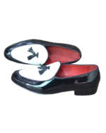 Handmade Black & White Leather Loafers for Men - Genuine Calf Leather | Sizes 7-14 - Image 4