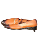 Handmade Tan Color Genuine Calf Leather Horse Bit Stylish Loafers Hand Painted Slip-On Dress Shoes - Image 7