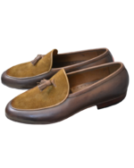 Handmade Brown Velvet Loafers for Men – Premium Genuine Velvet Slip-On Shoes | Comfortable & Stylish - Image 6