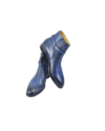 Handmade Blue Genuine Leather Jodhpurs Boots – Premium Leather, Lace-Up, Durable & Comfortable - Image 6