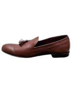 Handmade Brown Leather Loafers for Men – Premium Calf Leather Slip-On Shoes | Size 7-14 - Image 2