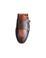 Handmade Brown Genuine Leather Monk Strap Shoes – Premium Leather, Stylish & Comfortable for Men - Image 4
