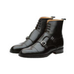 Premium Handmade Black Leather Monk Strap Boots for Men – Genuine Leather | Sizes 7-14 - Image 6
