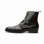 Premium Handmade Black Leather Monk Strap Boots for Men – Genuine Leather | Sizes 7-14 - Image 7