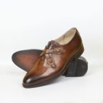 Handmade Brown Genuine Leather Monk Strap Shoes for Men | Premium Comfort & Classic Style - Image 6