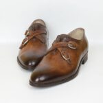 Handmade Brown Genuine Leather Monk Strap Shoes for Men | Premium Comfort & Classic Style - Image 4