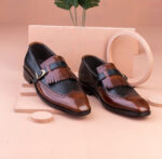 Handmade Brown Leather Monk Strap Shoes – Genuine Leather Sole | Sizes 7-14 - Image 5