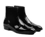 Discover premium Handmade Black Leather Side Zipper Boots for Men. Made with genuine calf leather and leather soles, these boots are perfect for formal and casual wear. Available in sizes 7-14. - Image 5