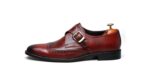 Elegant Handmade Monk Strap Shoes – Maroon Leather (Sizes 7-14) - Image 4