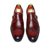 Elegant Handmade Monk Strap Shoes – Maroon Leather (Sizes 7-14) - Image 5