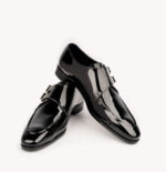 Handmade Black Leather Monk Strap Shoes for Men | Genuine Leather, Leather Sole, Size 7-14 - Image 7