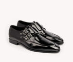 Handmade Black Leather Monk Strap Shoes for Men | Genuine Leather, Leather Sole, Size 7-14 - Image 3