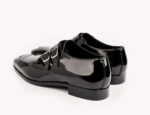 Handmade Black Leather Monk Strap Shoes for Men | Genuine Leather, Leather Sole, Size 7-14 - Image 4