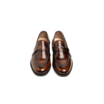 Handmade Brown Leather Loafers for Men – Genuine Calf Leather Slip-On Shoes | Sizes 7-14